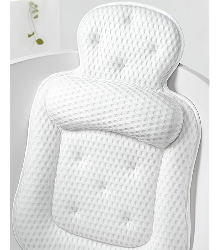 Coussin De Bain Intégral épais Blanc - Avec Sac De Rangement 51x16 Pouces