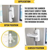 HomeSecure x2 Sash Jammers for uPVC Windows & Doors White view 2