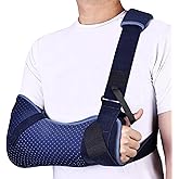 Willcom Arm Sling for Shoulder Injury with Waist Strap - Immobilizer Brace Support for Sleeping, Rotator Cuff Surgery(Comfort Version, Right, Medium, 28.5-41 inch)