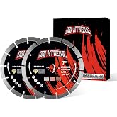 ORIXTREME 7 Inch Diamond Saw Blade 2Pcs, General Purpose Segmented Blade | Dry/Wet Cutting Concrete, Masonry, Brick, Block, 7/8"-5/8" Arbor