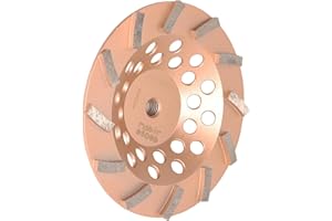 kimllier 7 Inch Concrete Grinding Wheels 12 Turbo Diamond Segments 5/8 Inch -11 Arbor Diamond Grinding Wheel Fit for Concrete and Masonry