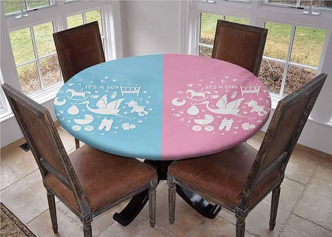 Tablecloths valentine's day hearts & love wording vinyl peva tablecloth Amazon.com: Round Table Cover with Elastic Edges,Cute Icons Girls Boys