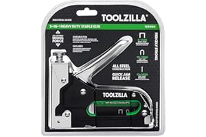 TOOLZILLA® Heavy Duty Staple Gun & Staple Selection Pack | Professional Set with Multiple Usage as Fabric Stapler, Cable Stap