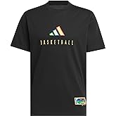 Adidas Mens Worldwide Hoops Logo Graphic Basketball T-Shirt