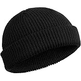 SATINIOR Trawler Beanie Watch Hat Roll-up Edge Skullcap Fisherman Beanie for Women Men