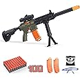 Toy Gun with Soft Bullets, Manual Foam Blasters Guns with 100 Bullets, Sniper Rifle with Scope, Toy Gun