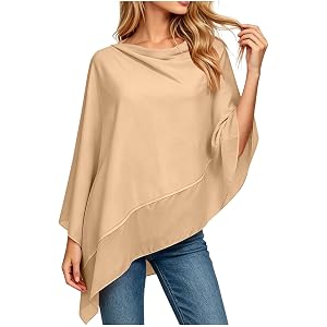 qjutow Elegant Sun Protection Coats for Women:Solid Color Flowy Lightweight Outfits Party Wedding Beach Shawls