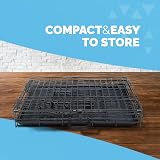 FurDreams 30 inch Folding Dog Crate Medium Dogs Heavy-Duty Metal Cage view 4
