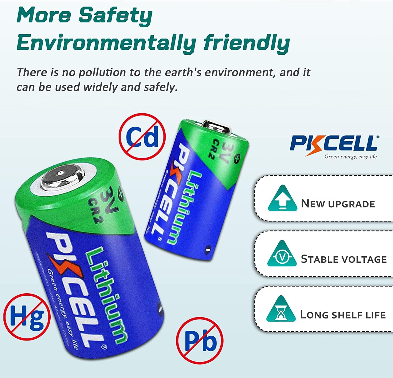 PKCELL CR2 Battery 4 Pack CR2 3V Lithium Battery for Golf Range Finder, Flashlight and More