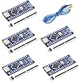 Nano V3.0 Board with Cable, AYWHP 5PCS Nano Board ATmega328P, CH340G Chip 5V 16M, Microcontroller Compatible with Arduino Nano (USB C Port)