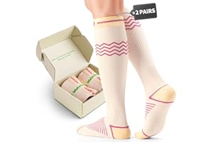 Pregnancy Compression Socks for Women, 2Pairs 15-20mmHg Maternity Compression Stocking for Swelling Circulation Long Standing