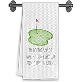 Elefeltclave Funny Golf Gifts Kitchen Towels, Gifts for Men Women Golfers Dish Tea Towels for Kitchen Decor, Gift for Golf Lovers Decorative Hand Towel for Bathroom, 16x24 Inch