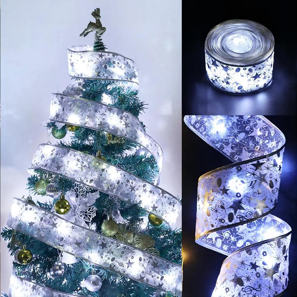 Zodight Christmas Fairy Lights - Shining Ribbon LED Lights for Tree, Outdoor, Weddings (5m)