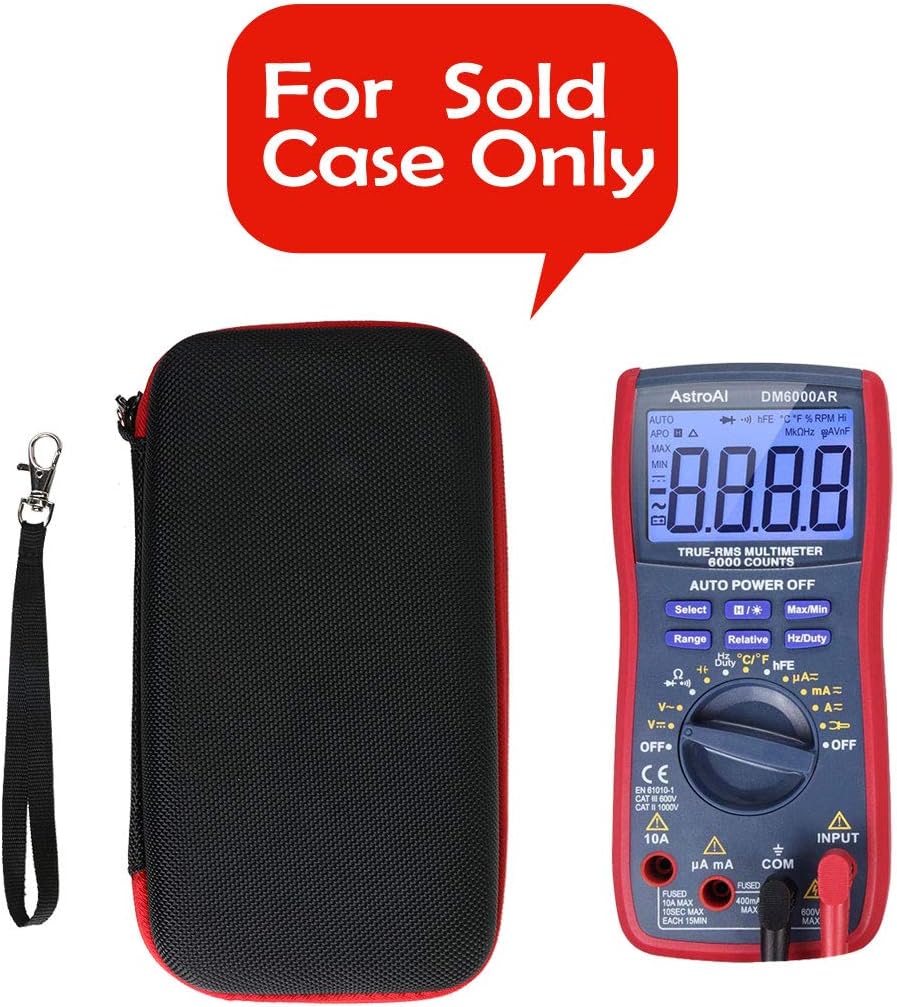 Khanka Hard Case For AstroAI Digital Multimeter TRMS 6000 Counts Volt Meter Manual and Auto Ranging Measures Voltage Tester.(Case for TRMS 6000 - Image 5
