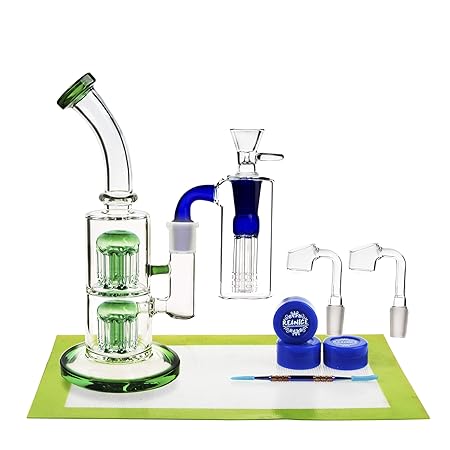 REANICE (CASTLE D) Bong glas wasser 18.8mm bong schüssel höhe 27cm glas bong wasser Gute Qualität großen bongs -Grün