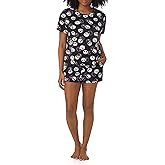 Richard Leeds International Womens Pajama Sets Disney | Hello Kitty |Snoopy Soft Stretch 2 Piece Short Lounge Sets for Women