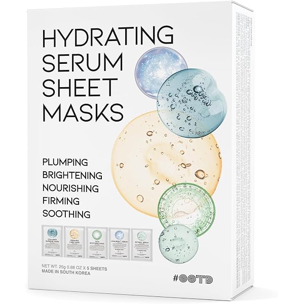 Korean Face Mask Sheet S – 60 Ultra Hydrating Essence Masks, 15 ...