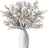 Bacucine Babys Breath Artificial Flowers 6Pcs Fake Flowers Real Touch Faux Gypsophila Bouquet for Home Wedding Party Table Decor (White)