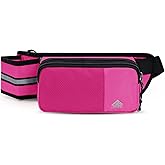 HTZPLOO Fanny Pack for Women Men with Water Bottle Holder,Waist Bag for Hiking,Travel,Running,Dog Walking,Workout,Cycling (Pink)