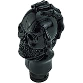 Abfer Skull Shift Knob Black Car Gear Stick Shifter Knobs Automotive Shifting Lever Handle Replacement Fit for Most Automatic Manual Vehicles Trucks (Black)