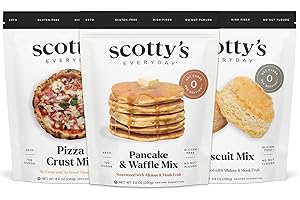 Scotty's Everyday - Variety Pack - Pizza Crust, Pancake & Waffle, Biscuit - 0g Net Carbs, 0g Added Sugar, Gluten-Free, High Fiber - No Nut Flours