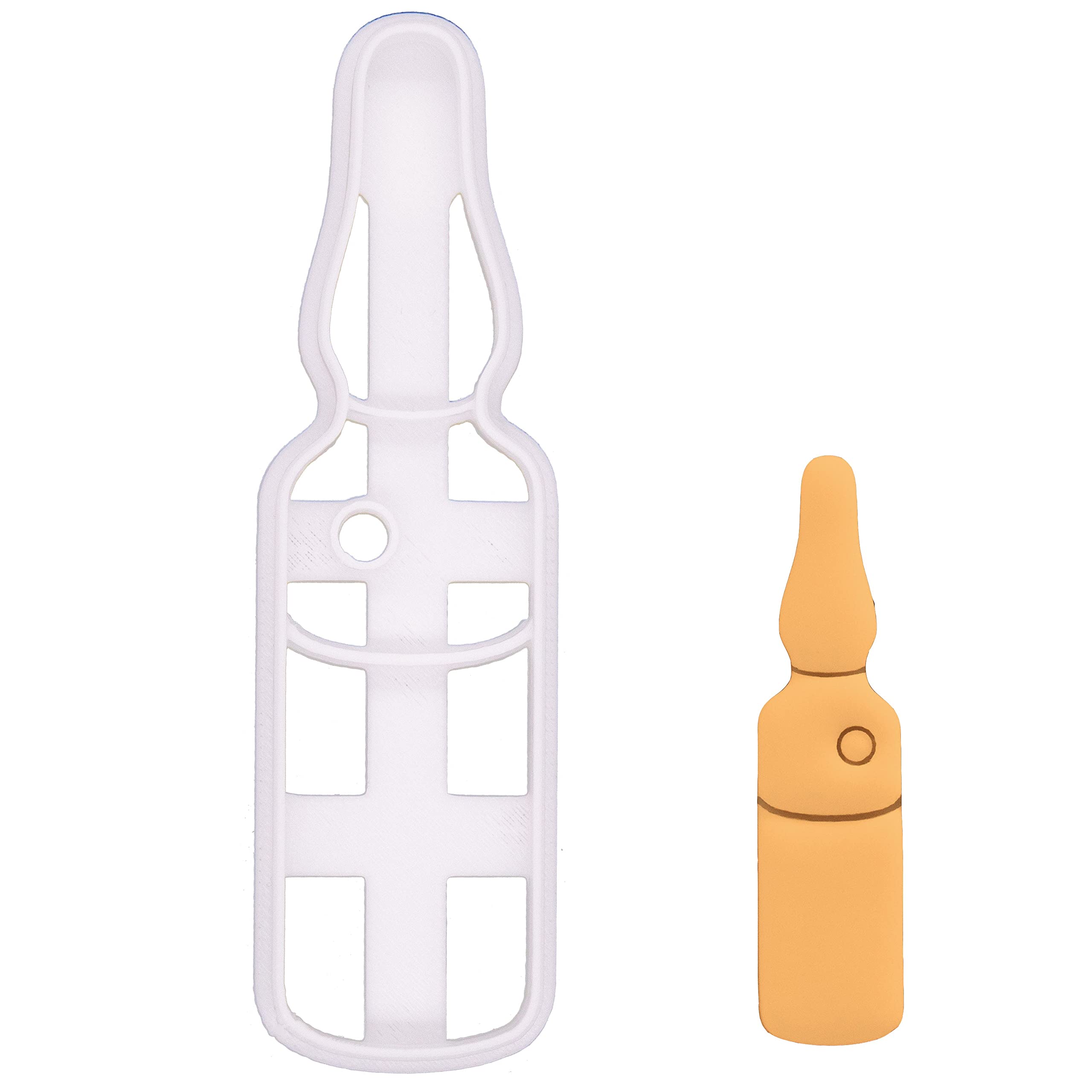 BAKERLOGY Ampoule Cookie Cutter - Detailed Biscuit Cutter Design for Baking and Crafts, Ideal on Fondant, Dough, Clay