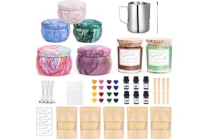 OFUN Candle Making Kit for Adults,Candle Making Supplies with Beewax, Fragrance Oil, Beeswax Dye Blocks, Melting Pot etc DIY Candle Craft Tools for Women Friend Family
