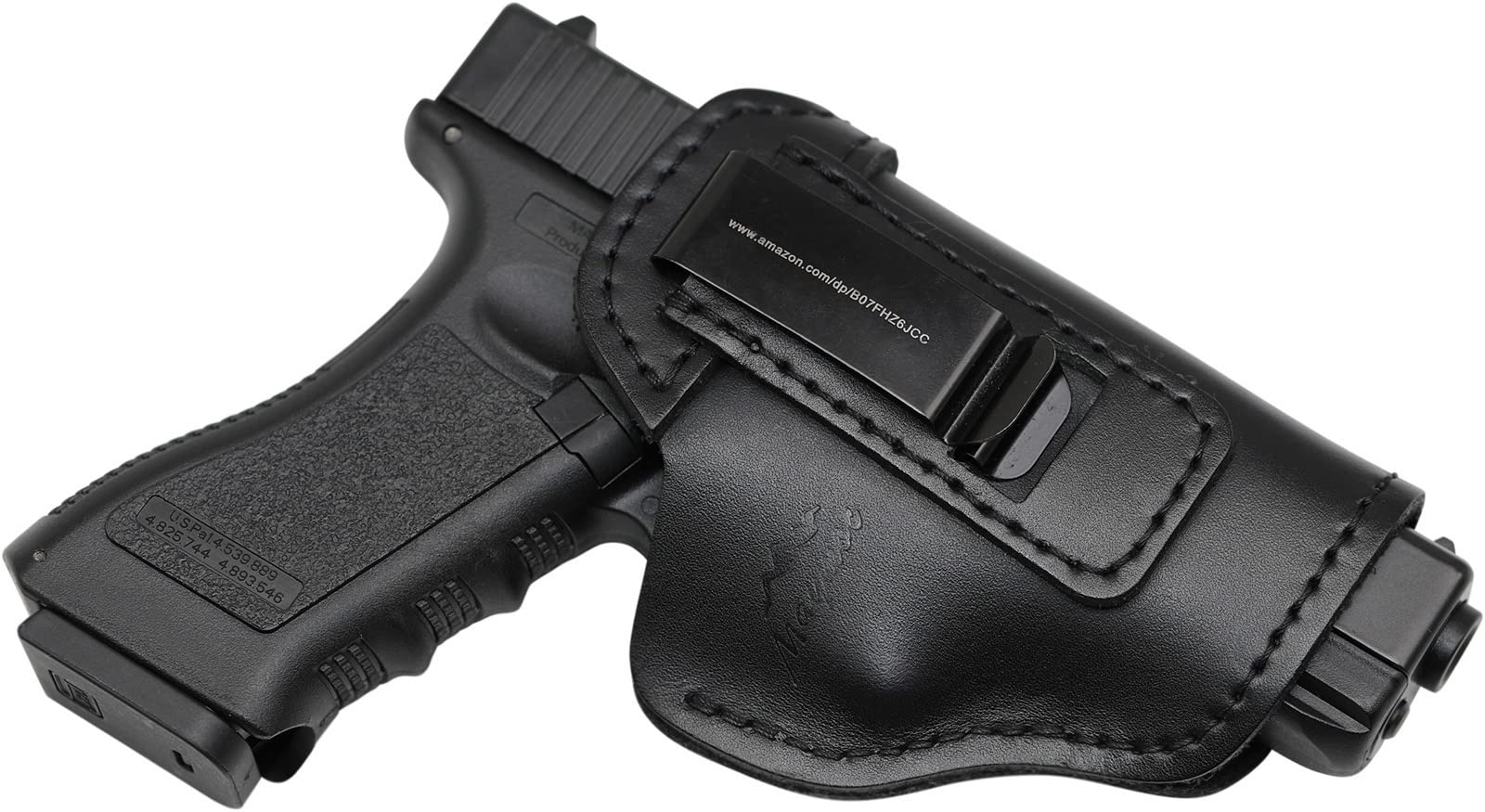 MAYMOC IWB Leather Holster, Gun Holster Compatible for Glock 17 19 22 23 26 / Sig Sauer P226 P229 SP2022 / Springfield XD XDS XDM/S&W M&P Shiedld 9MM