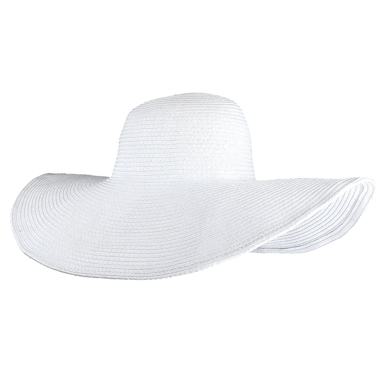 Photo 1 of CHIC DIARY Women Summer Big Brim Beach Hat Floppy Straw Sun Hat Cap UPF 50+ (White)