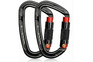 OUPENG SKY Auto Locking Carabiner Clips - 28KN (6172lbs) Heavy Duty Caribeaners ，2PCS Large Carabiner Clip for Keychains，Hammock，Camping, Gym, Hiking, Outdoor ，Dog Leash