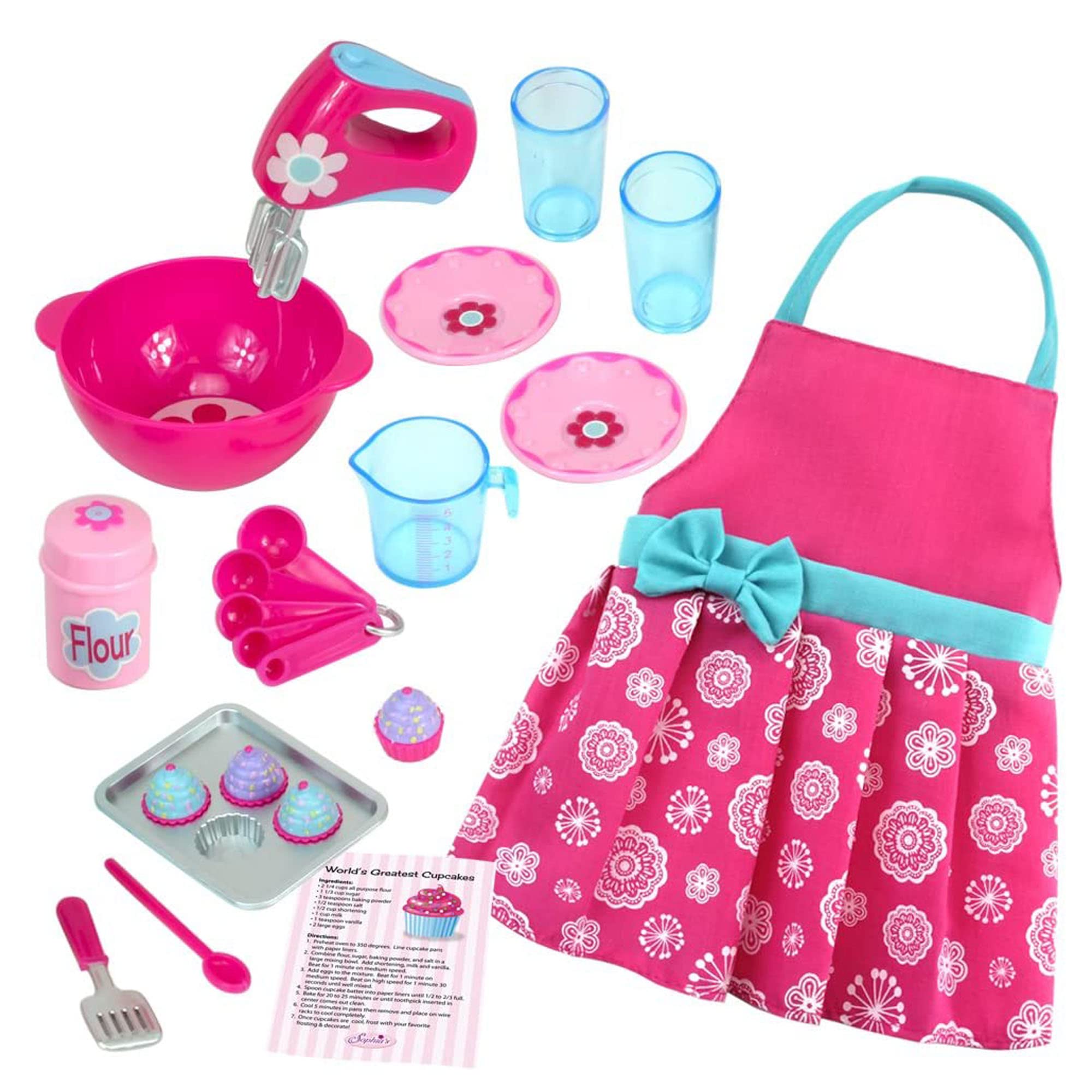 Sophia's 18" Baby Doll Baking Accessories and Apron Set, Pretend Play, Baby Doll Accessories, 18 Piece Accessories, Doll Not Included โ image 1