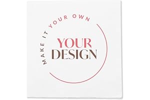 Weddingstar Custom Printed Paper Napkins - Upload Your Design | Personalized Cocktail Napkins for Wedding or Event