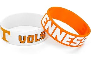 aminco NCAA unisex-adult Silicone Rubber Bracelet Set, 2-Pack