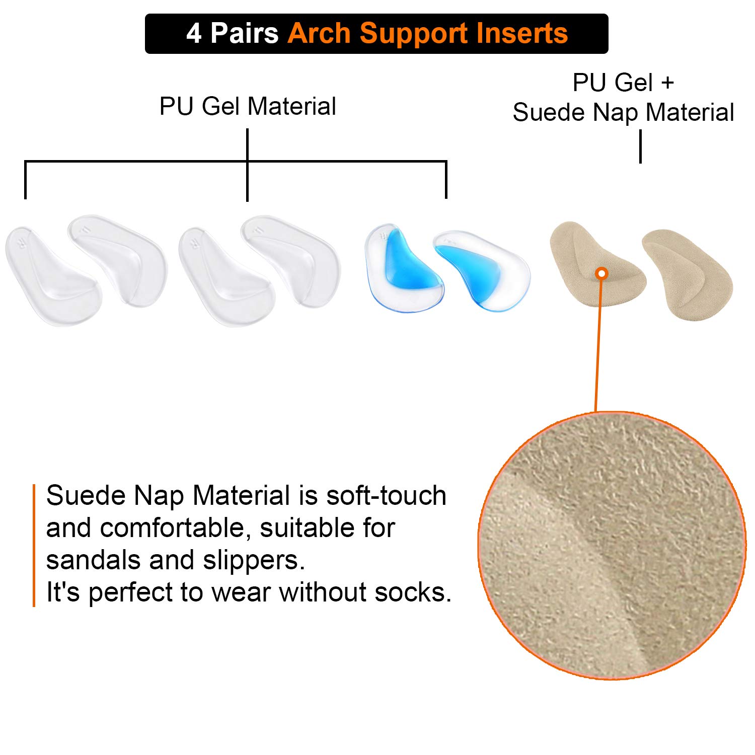 Arch-Support-Shoe-Insert-RooRuns-Gel-Reusable-Arch-Cushions-for-Plantar-Fasciitis-Support-Flat-Feet-Adhesive-Arch-Pads-Inserts-for-Relieve-Pressure-Foot-Pain-Women-and-Men-4-Pairs
