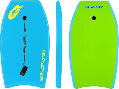 Osprey 33 Inch Bodyboard for Kids Beginners Lightweight Deck with Leash