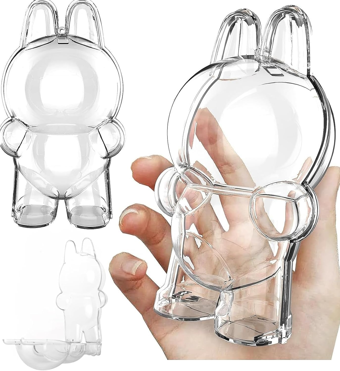Photo 1 of Protective labubu Case Cover for Standing - Crystal-Clear Hard labubu display case, Dustproof Scratch-Resistant Portable labubu hard case, Compatible labubu cover for Standing (Figure Not Included)