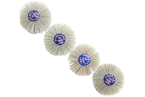 JIUDANI Woodwork Polish Grinder, Nylon Wheel Brush Abrasive, Grinding Head with 6mm Threaded Shank, Abrasive Nylon Wheel Brush, Sanding Mop, Abrasive Wheel (80/120/180/240# 4Pcs)