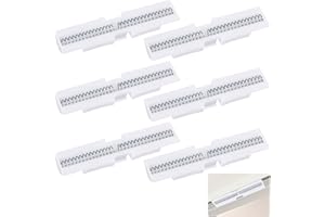 Nkiy Quen 6 Pcs Bi-Fold Door Slide Guide,ABS Bifold Door Spring Slide Rail,White Bifold Closet Door Slide Guide for Top Mount