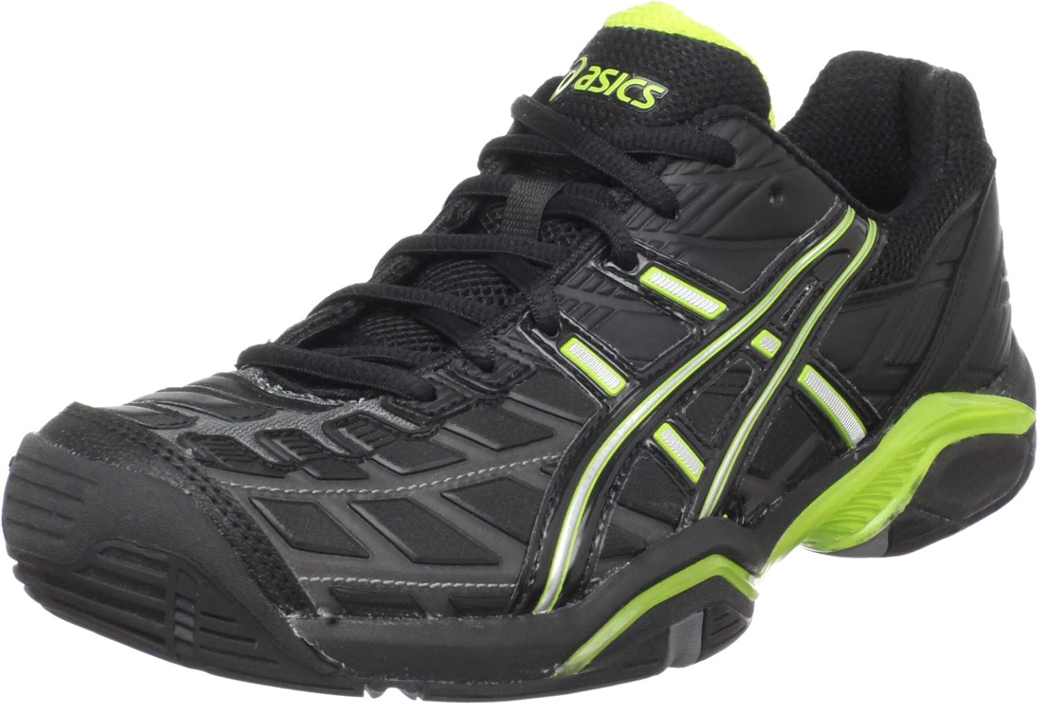 Asics Mens GelChallenger 8 Tennis Shoes, UK 6 UK, Black/Lime/Silver