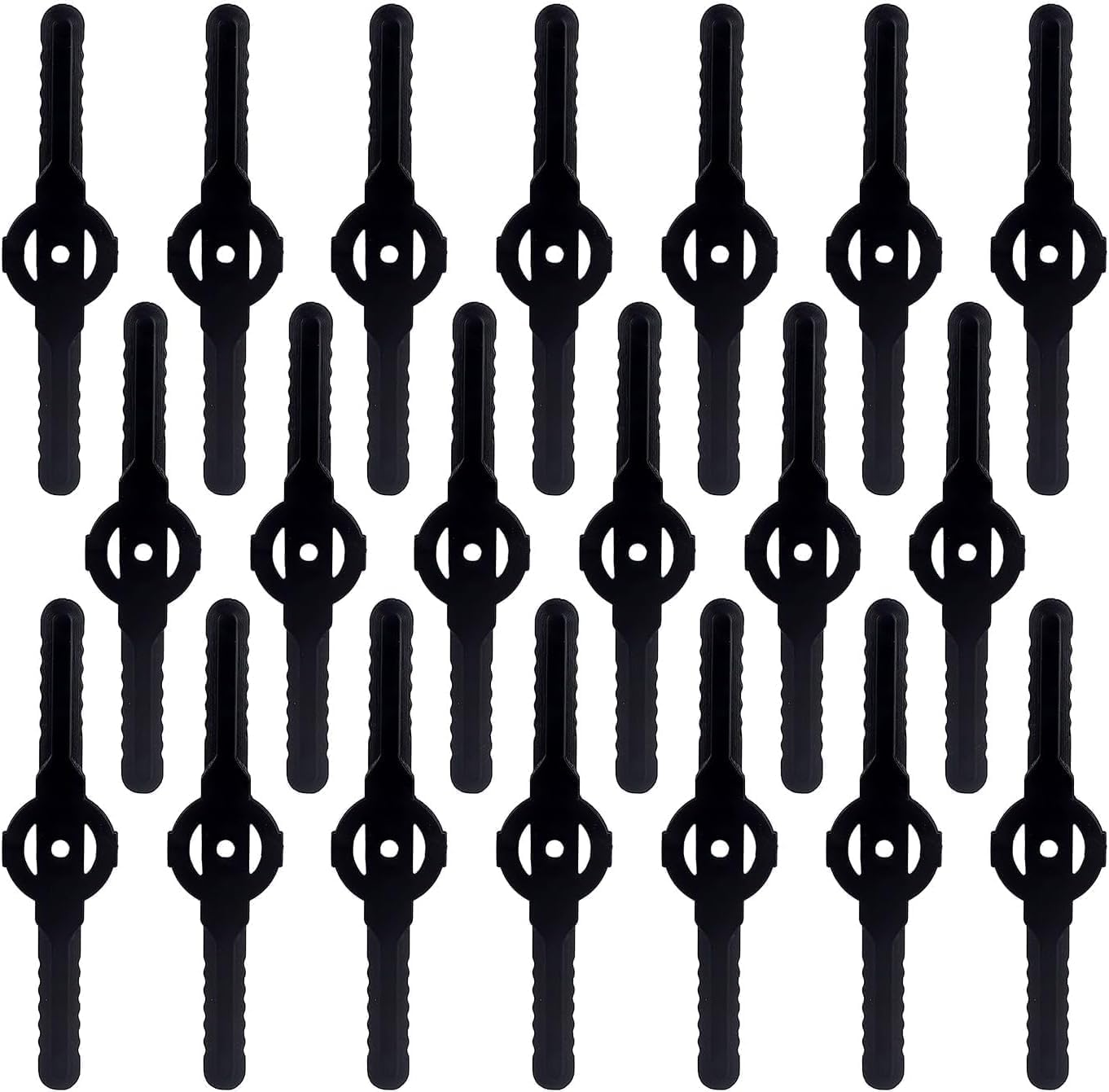 Photo 1 of 20 Pcs String Trimmer Head Blades Replace, Weed Eater Wacker Blades Plastic Replacement, Universal Weed Warrior Trimmer Head, Cutter Accessories for Grass Trimmer Lawn Mowers (Black)