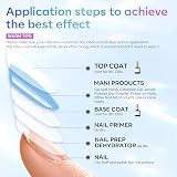 Modelones Gel Base Coat and Top Coat 10ml 2Pcs No Wipe Set Glossy Long Lasting view 8