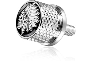 GUAIMI Stainless Knurled Fender Rear Seat Bolt Screw for Indian Chief Roadmaster Scout 2015-2021 - Indian Skeleton-Chrome
