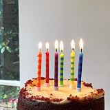 Talking Tables 24 Bright Rainbow Birthday Candles with Holders 7cm view 5