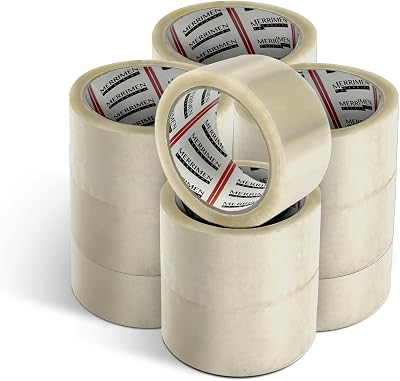 Merrimen Heavy Duty Clear Packing Tape 45µm 66m 12 rolls 48mm