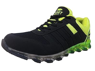 neon green running shoes
