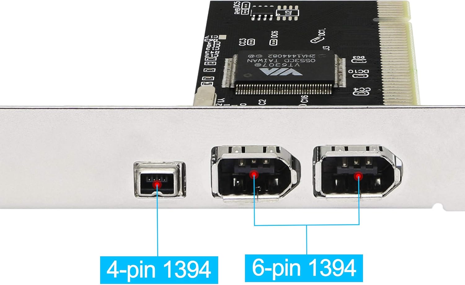 CERRXIAN 3 Port IEEE 1394 Firewire Card PCI Firewire Adapter IEEE 1394