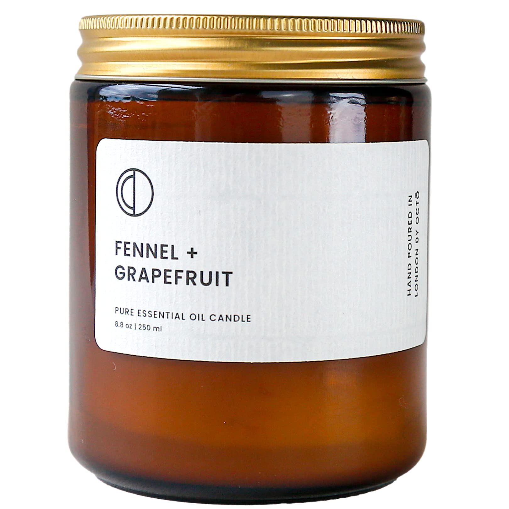 OCTŌ Fennel + Grapefruit | Scented Candle. Made with Essential Oils and Soy Wax. 250ml