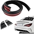 59" Glossy Car Rear Spoiler Trunk Spoiler Lip,Cuttable 3D Rear Trunk Spoiler Wing Cool Car Decoration,Universal Punch-Free Car Sticker Trim Strip for Tailgate,Roof,Bumper (Matte Black)