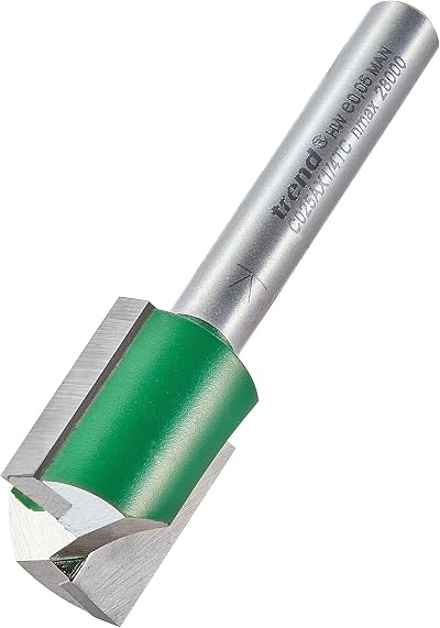 Trend CraftPro Straight Two Flute Router Cutter Bit 1/4 Shank 16mm dia 19mm len