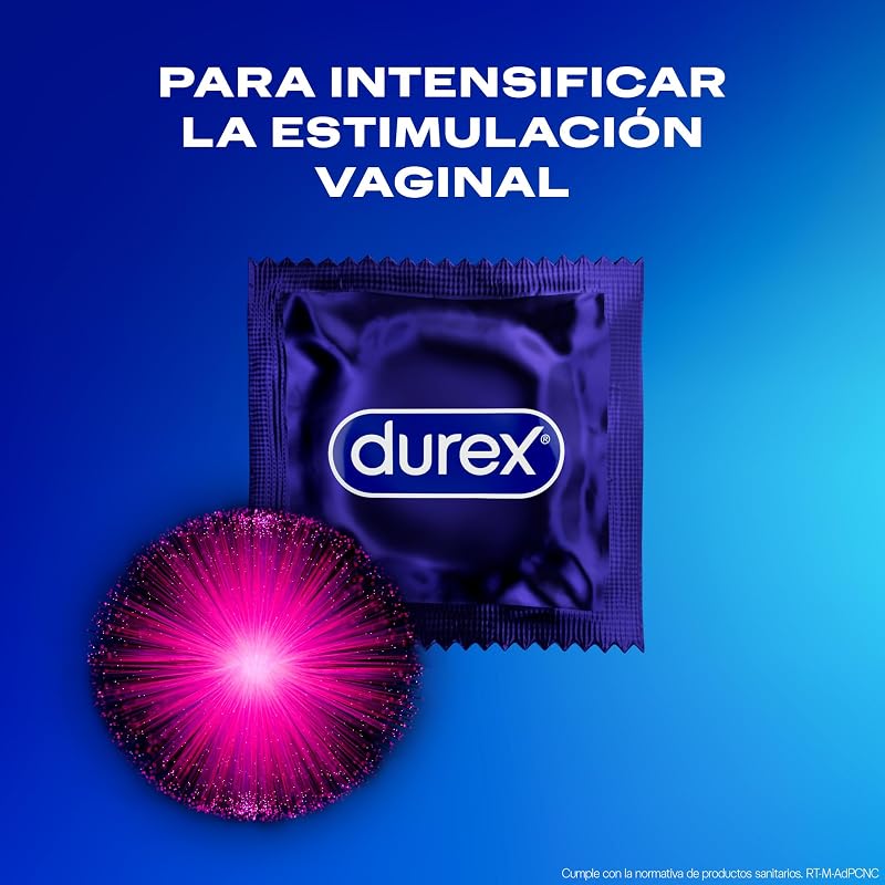Preservativos intensos, com manchas e estrias, com gel Desirex, sensação quente, fria ou formigueira, 12 preservativos